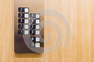 Modern elevator keypad floor level buttons