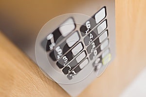 Modern elevator keypad floor level buttons