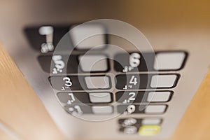 Modern elevator keypad floor level buttons