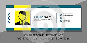 Modern Email Signature. Professional, Vector, Abstract, Modern, and Creative Business Email Signature Template Design.