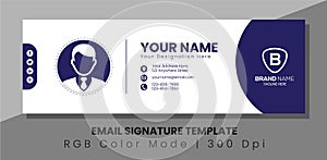 Modern Email Signature. Professional, Vector, Abstract, Modern, and Creative Business Email Signature Template Design.