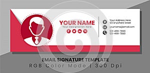 Modern Email Signature. Professional, Vector, Abstract, Modern, and Creative Business Email Signature Template Design.