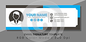 Modern Email Signature. Professional, Vector, Abstract, Modern, and Creative Business Email Signature Template Design.