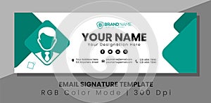 Modern Email Signature. Professional, Vector, Abstract, Modern, and Creative Business Email Signature Template Design.