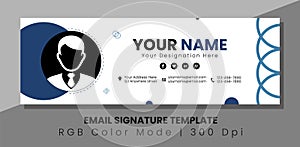 Modern Email Signature. Professional, Vector, Abstract, Modern, and Creative Business Email Signature Template Design.