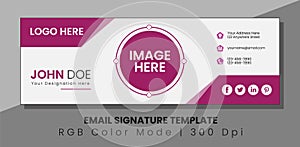 Modern Email Signature. Professional, Vector, Abstract, Modern, and Creative Business Email Signature Template Design.