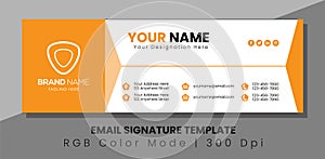 Modern Email Signature. Professional, Vector, Abstract, Modern, and Creative Business Email Signature Template Design.