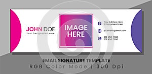 Modern Email Signature. Professional, Vector, Abstract, Modern, and Creative Business Email Signature Template Design.