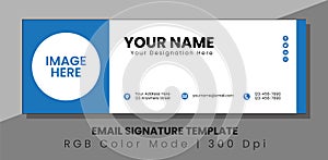 Modern Email Signature. Professional, Vector, Abstract, Modern, and Creative Business Email Signature Template Design.