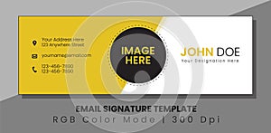 Modern Email Signature. Professional, Vector, Abstract, Modern, and Creative Business Email Signature Template Design.