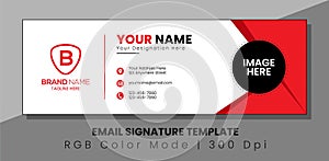 Modern Email Signature. Professional, Vector, Abstract, Modern, and Creative Business Email Signature Template Design.