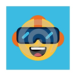 Virtual Reality Emoticon with VR Goggles