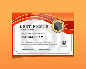 Modern employee of the month achievement award certificate template design