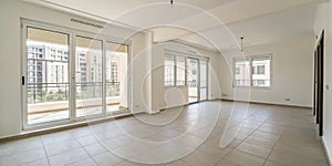 Empty modern apartment room interior