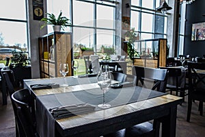 Modern empty cafeteria