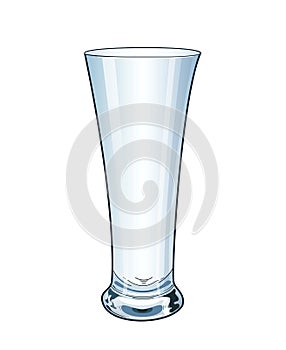 Modern empty drinking glass. Vector. photo