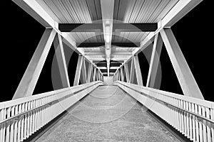 Modern empty foot bridge