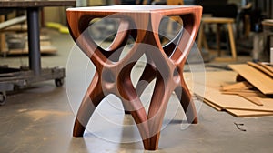 Modern End Table Design: Solid Mahogany With Unique Leg Design