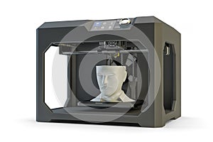 Modern engineering, prototyping, creating objects and printing technology concept