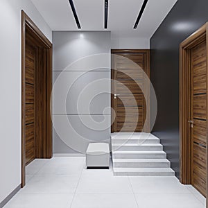 Modern entrance hall in a minimalist style