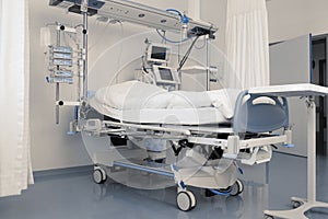 Modern equipped intensive care room