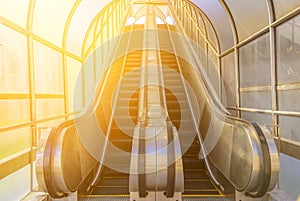 Modern escalator,Up and down escalators