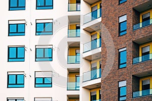 Modern european residential apartment building complex