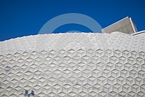 Modern Facade of building with blue sky