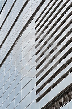 Modern facade of composite panels