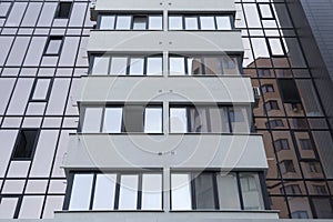 Modern facade of a multi storey building