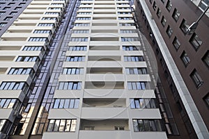 Modern facade of a multi storey building