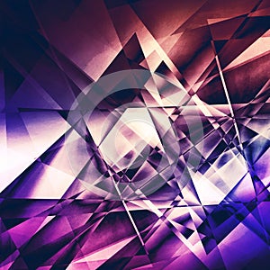 Modern facet background, abstract fractal background with triangle shapes photo