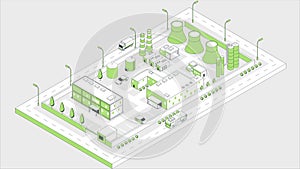 Modern Factory Isometric Map video concept