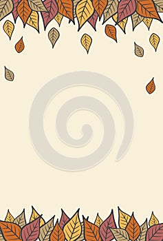 Modern Fall Autumn Leaves Vertical Background 1