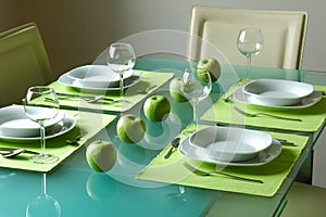 Modern fancy table setting