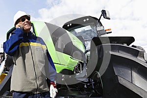 Farmer and his tractor