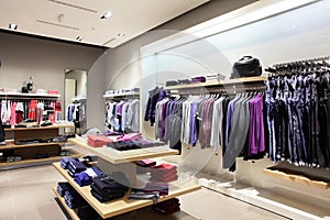 Modern and fashion clothes store