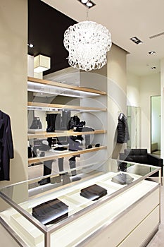 Modern and fashion clothes store