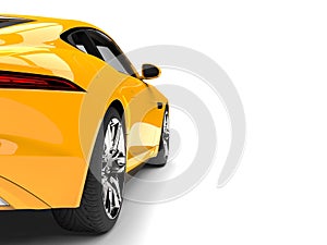 Modern fast luxury car - sun yellow color