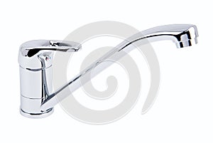 Modern faucet, a cold/hot water mixer tap, for the bathroom isolated on a white background