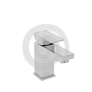 Modern faucet, a cold/hot water mixer tap, for the bathroom isolated on a white background