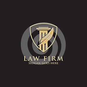 Modern Feather Law Firm Logo Inspiration -  clean and clever logo vector