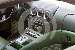 Modern ferrari sports car interior