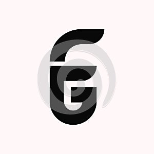 Modern Fg or Gf Monogram Logo Design