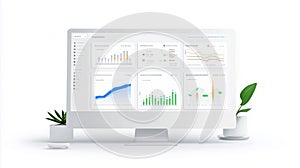 Modern finance dashboard interface featuring charts graphs