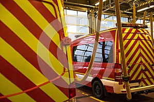 Modern fire department fire engines