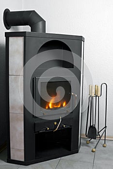 Modern fireplace photo