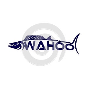 Modern fish Wahoo logo. Vector illustration. photo
