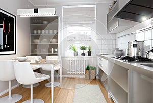 Modern fitted kitchen