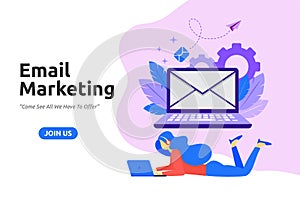 Modern flat design for Email marketing. Vector illustration